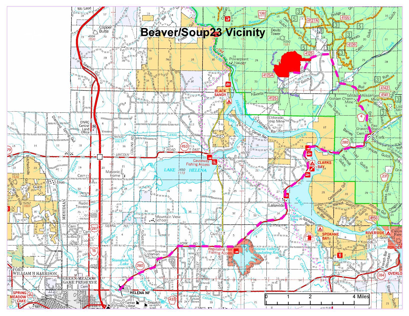 Beaver Soup Creek Map